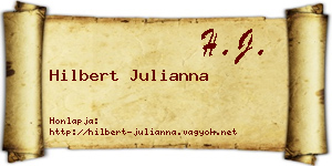 Hilbert Julianna névjegykártya